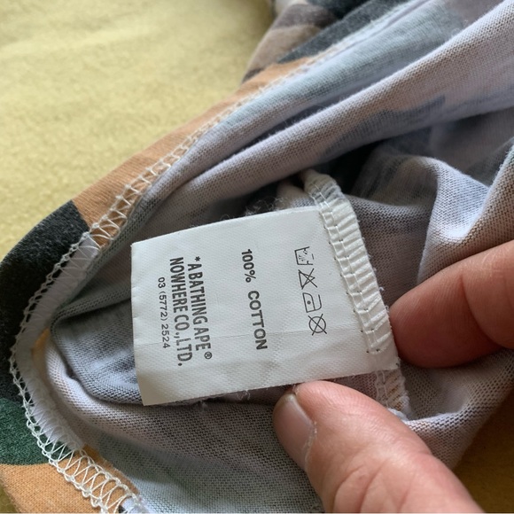 Bape college fade camo tee, small. EUC - Picture 3 of 6